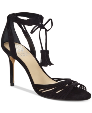 UPC 190955703153 product image for Vince Camuto Stellima Ankle-Tie Tassel Dress Sandals Women's Shoes | upcitemdb.com