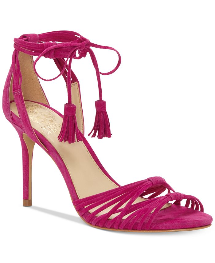 Vince Camuto Stellima Ankle-Tie Tassel Dress Sandals - Macy's