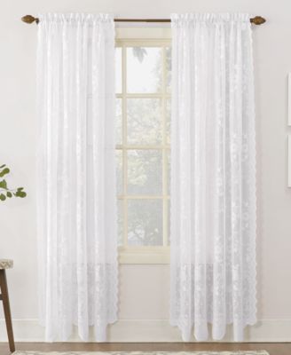 No. 918 - Alison Floral Lace 58" x 95" Rod-Pocket Window Panel
