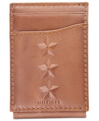 Tommy Hilfiger - Men's Virgil Embossed Magnetic Leather Wallet