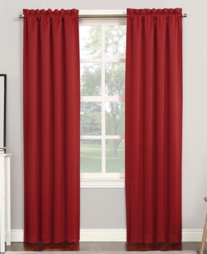 Sun Zero Preston 40" X 95" Rod-pocket Blackout Curtain Panel In Red