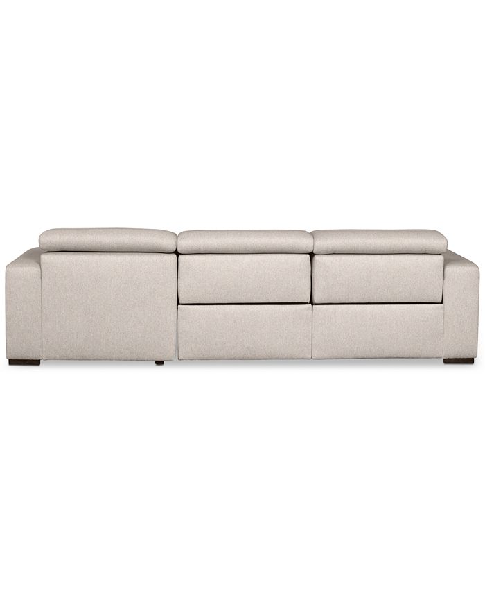 Furniture Nevio 3Pc. Fabric Sectional Sofa with Chaise, Created for
