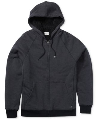 mens fleece lined hooded jacket