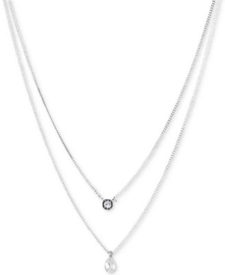 Double Row Pendant Necklace, 16" long + 3" Extender, Created for Macy's