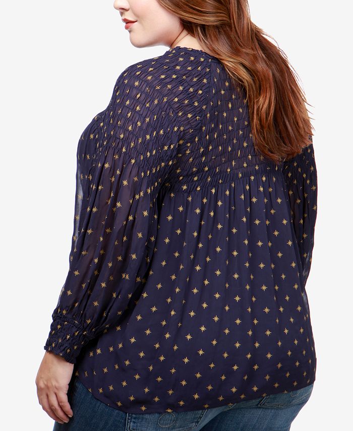Top Paysan Noir à Fleurs No Boundaries - Taille Medium 7-9, Neuf Avec étiquettes
