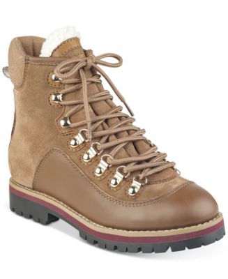 tommy hilfiger beige flat boots
