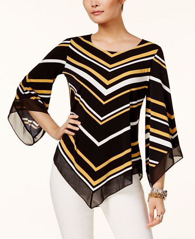 macy's asymmetrical tops