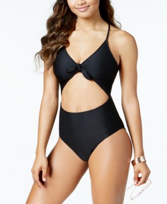 tie cut out swimsuit