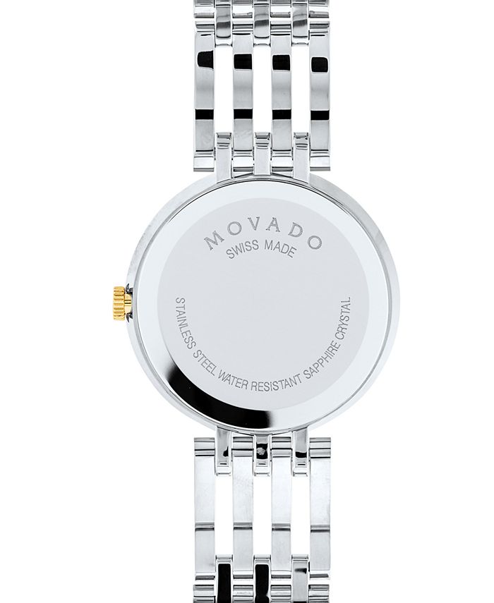 Movado - Women's Swiss Esperanza Diamond (1/4 ct. t.w.) Two-Tone PVD Stainless Steel Bracelet Watch 28mm