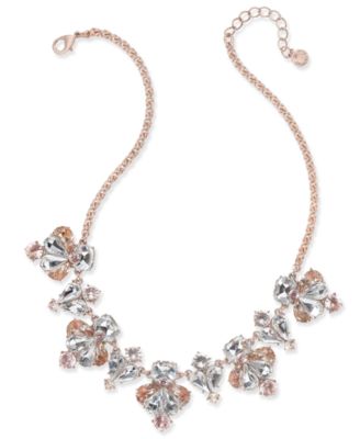 Charter Club - Rose Gold-Tone Multi-Stone Statement Necklace