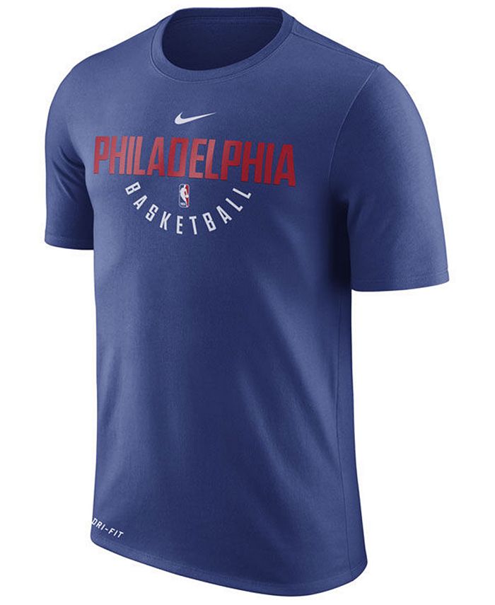 Nike Men's Philadelphia 76ers Dri-FIT Cotton Practice T-Shirt - Macy's