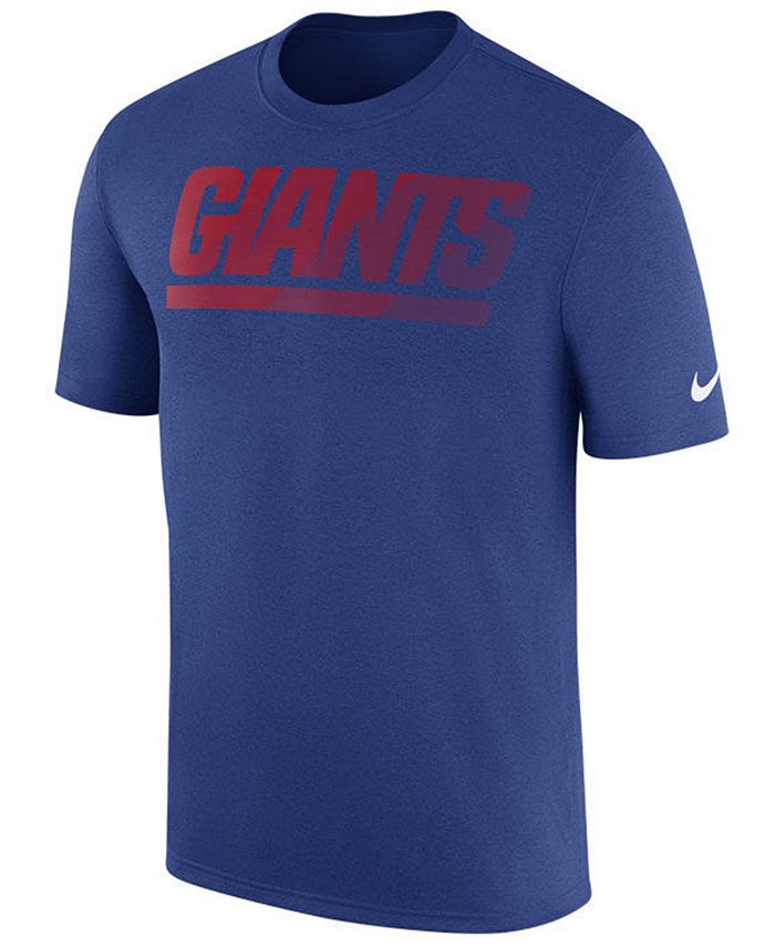 Nike Men's New York Giants Legend Sideline Team T-Shirt - Macy's