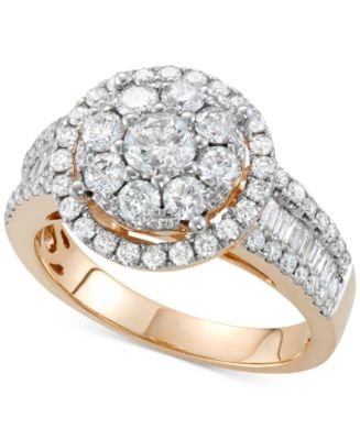 Macy's Diamond Cluster Ring (2 ct. t.w.) in 14k Gold - Macy's