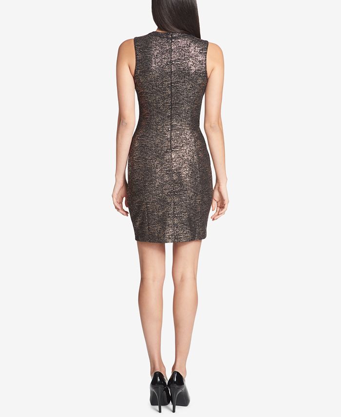 Guess Sheath With Zip Up Neck Dress Vestido De Cóctel Mujer