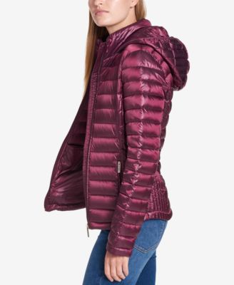 tommy hilfiger women's packable down jacket with hood