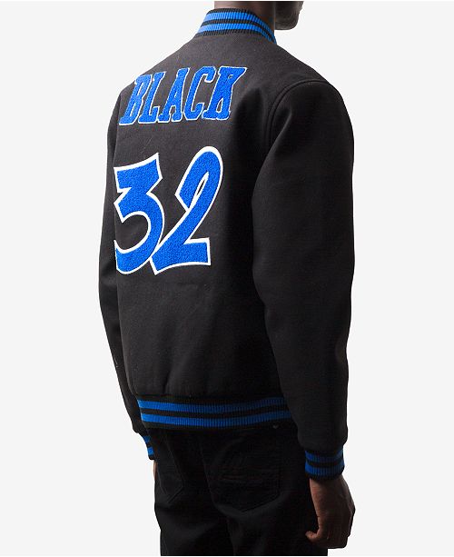 Black Pyramid Men's Magic Embroidered Varsity Jacket ...