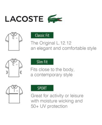 lacoste women's shirt size chart