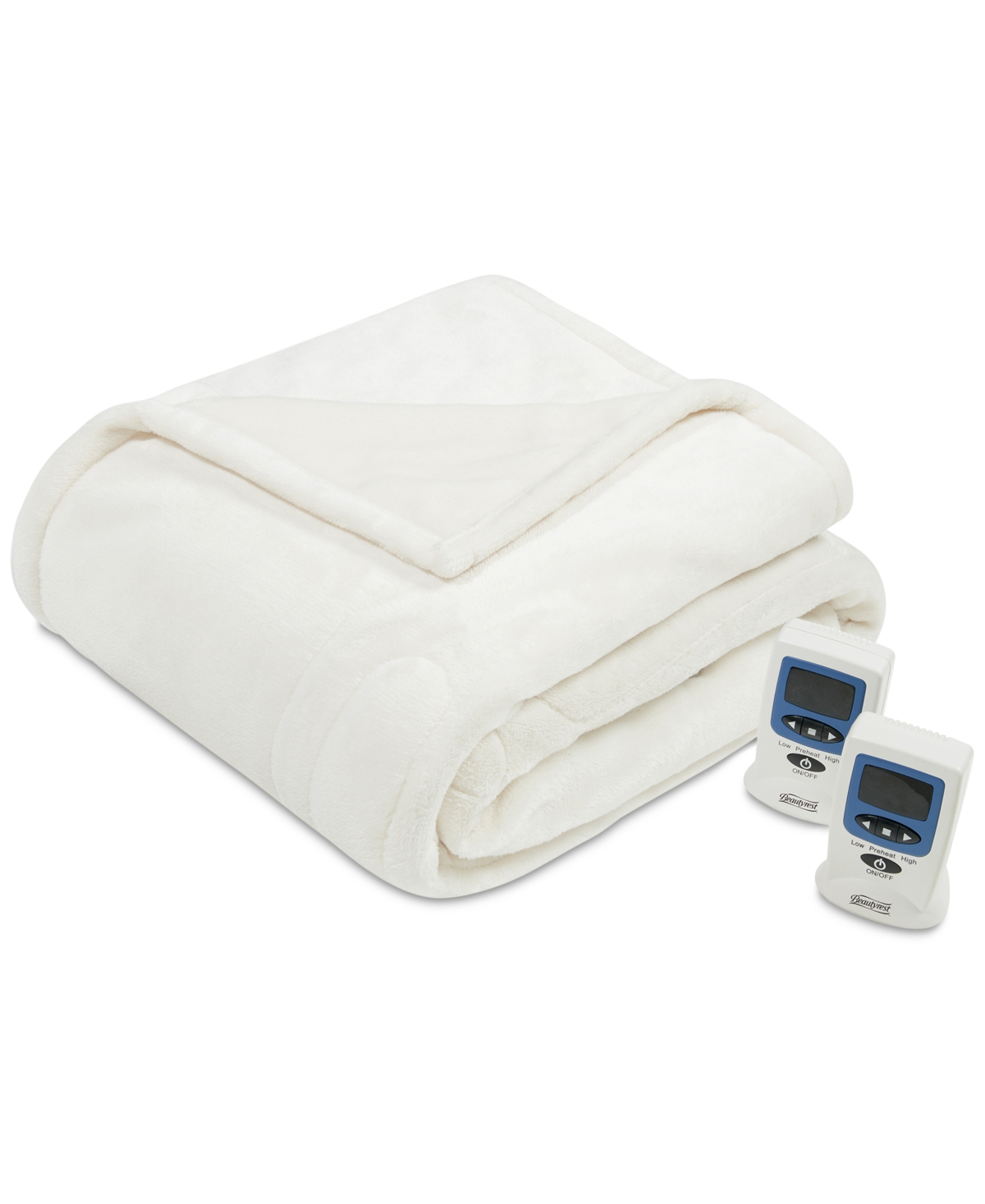Beautyrest Plush Blanket, Full In Ivory