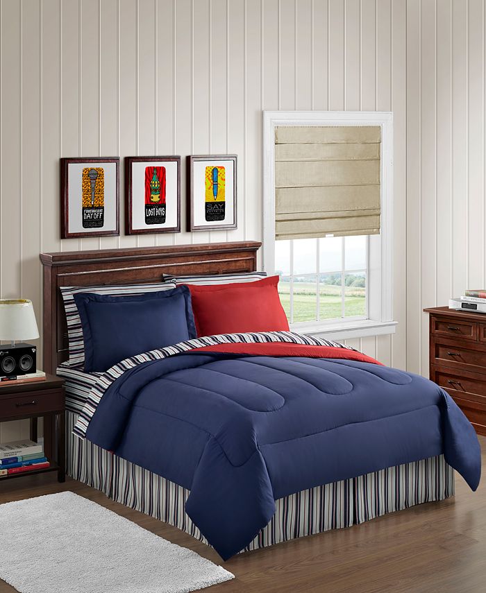 Fairfield Square Collection Navy Yard Reversible 8Pc. Bedding Sets