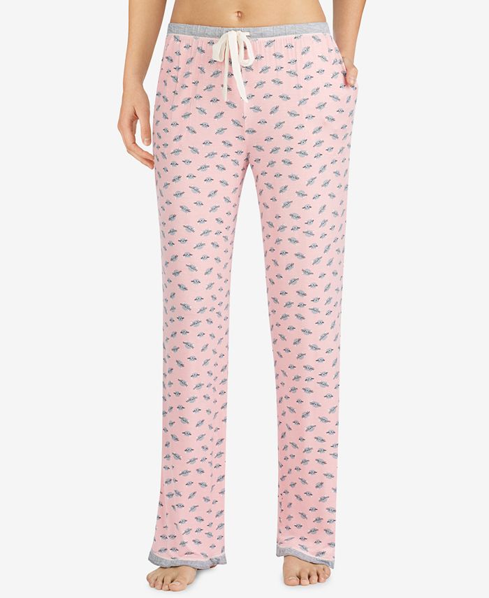 Layla Printed Chiffon-Drawstring Pajama Pants - Macy's