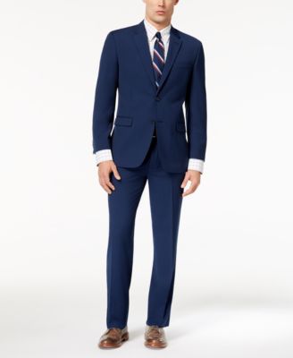 Tommy Hilfiger - Men's Slim-Fit Stretch Performance Blue Solid Suit