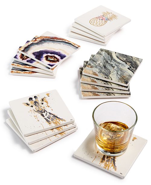 Thirstystone Printed Coaster Set Collection & Reviews Bar & Wine