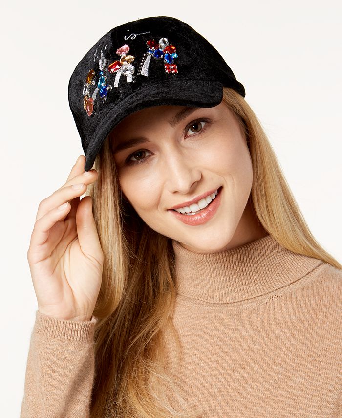 Steve Madden Life is Glam Velvet Baseball Cap Macy's