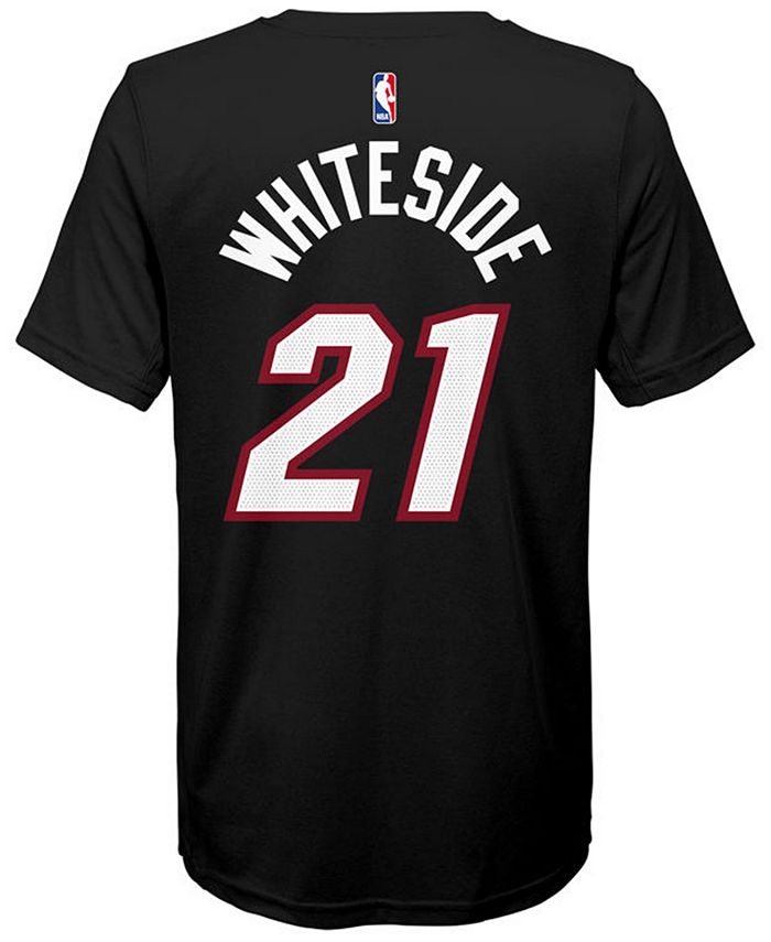 Nike Hassan Whiteside Miami Heat Icon Name & Number T-Shirt, Big Boys ...