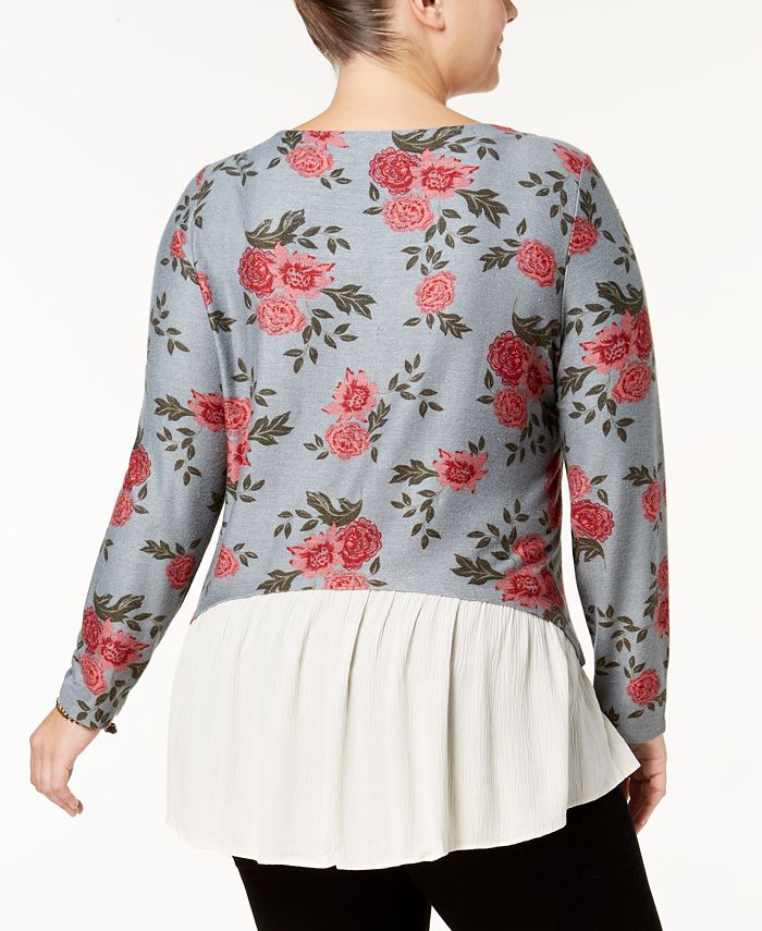 macy's style & co plus size tops