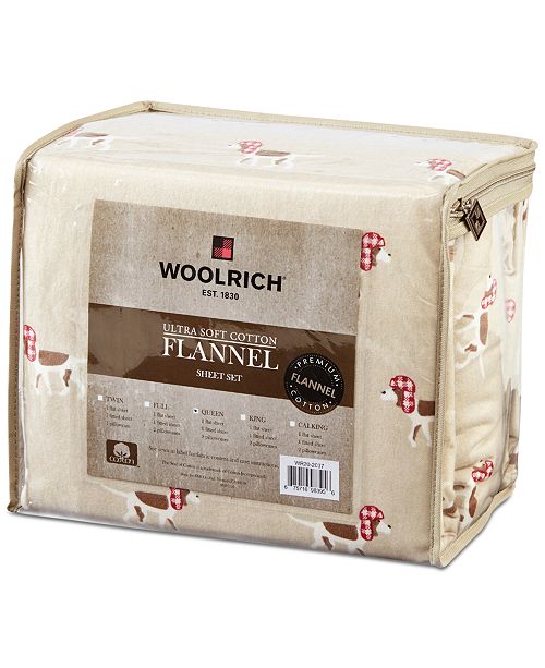 Woolrich Cotton Flannel 4-Pc. Queen Sheet Set - Sheets & Pillowcases - Bed & Bath - Macy&#39;s