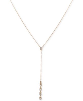 Ivanka Trump - Gold-Tone Square Crystal Y-Necklace