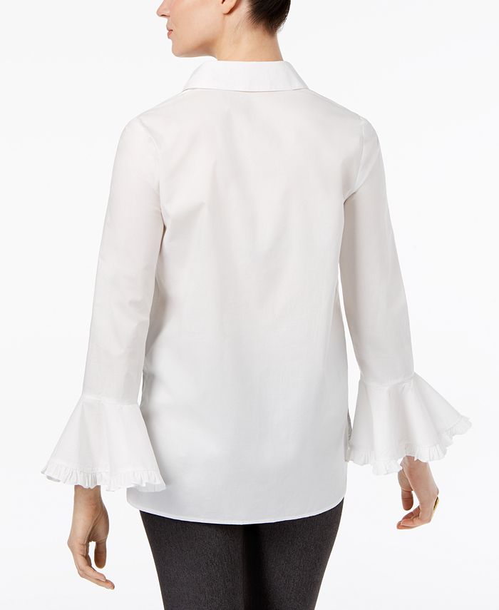 ECI Ruffled Bell-Sleeve Shirt - Macy's