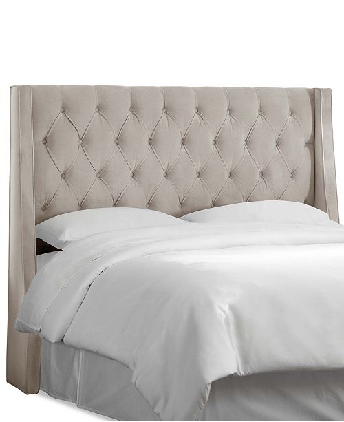 Skyline Marcone California King Wingback Headboard, Quick Ship