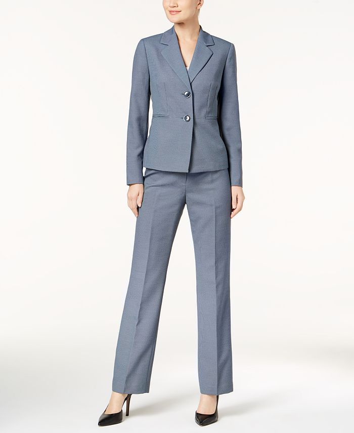 Le Suit Two-Button Pantsuit - Macy's