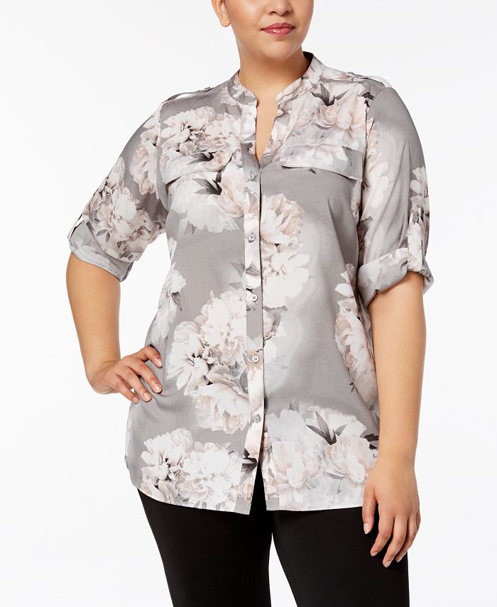 Macy's calvin klein 2025 plus size tops
