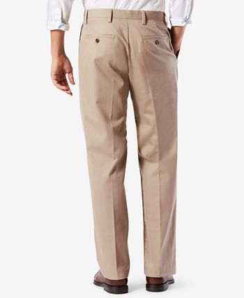 Dockers Men's Easy Classic Pleated Fit Khaki Stretch Pants - Macy's