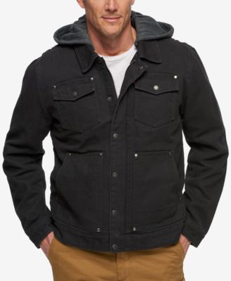 mens sherpa lined hooded jacket
