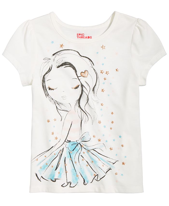 Epic Threads Printed T-Shirt, Toddler Girls, Created for Macy's - Macy's