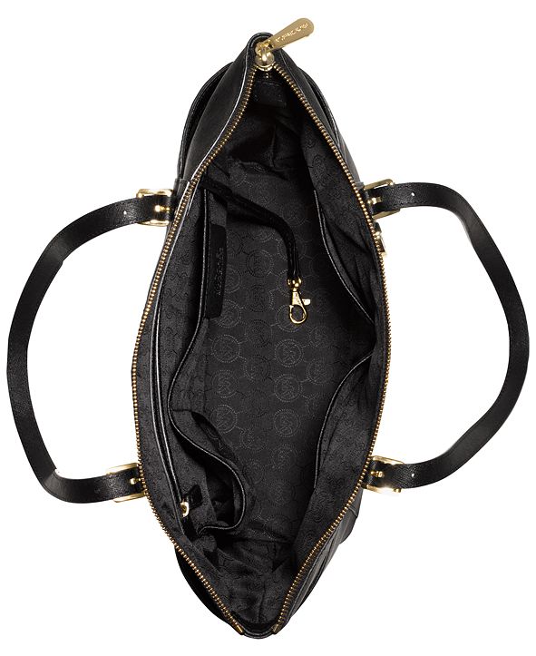 Michael Kors Jet Set Large Crossgrain Leather Tote & Reviews - Handbags ...