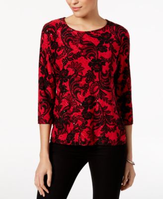 JM Collection - Petite Embellished Top