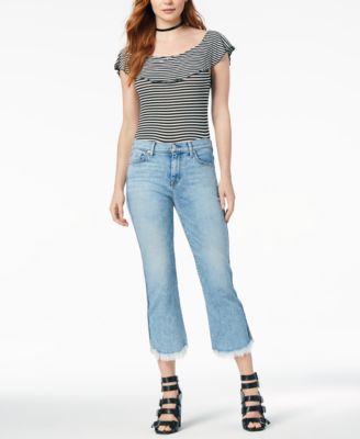 7 For All Mankind - Ali Cotton Frayed-Hem Jeans