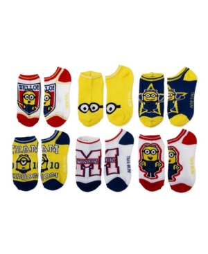 image of Despicable Me No-Show Socks, 6-Pack, Little Boys & Big Boys