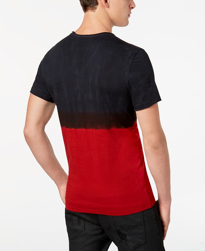 GUESS Men's Revolution Colorblocked Metallic-Print V-Neck T-Shirt - Macy's