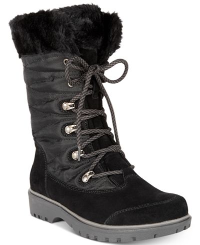 Bare Traps Satin Lace-Up Cold-Weather Boots - Boots - Shoes - Macy's