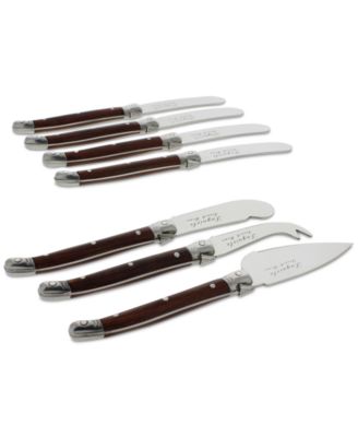 Laguiole Pakkawood Cheese Knife & Spreader Set 7 Piece.