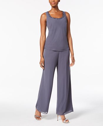 3 pc embellished chiffon pantsuit 2025