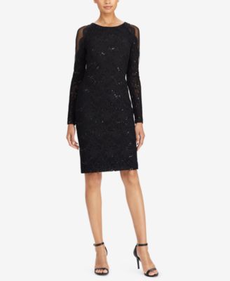 ralph lauren sequin lace dress