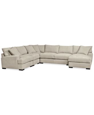CLOSEOUT! Rhyder 5-Pc. Fabric Sectional Sofa with Chaise, Created for Macy's