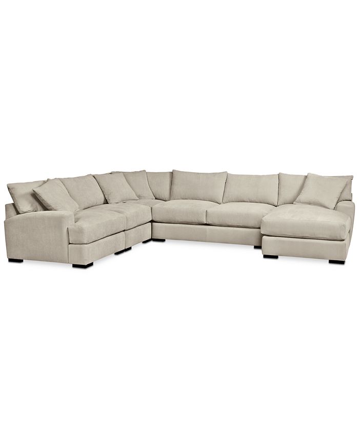 Furniture Rhyder 5Pc. Fabric Sectional Sofa with Chaise, Created for