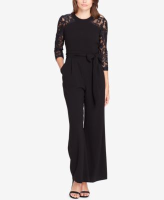 lace sleeve jumpsuit